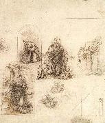 Studies for a Nativity Leonardo  Da Vinci